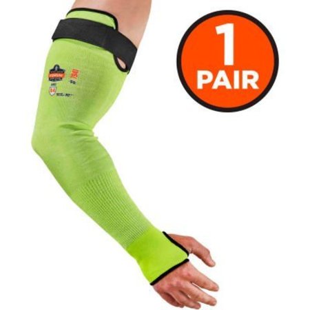 ERGODYNE Ergodyne® ProFlex® 7941 Hi-Vis Cut-Resistant Protective Arm Sleeve, 22", 1 Pair, LIme 17945